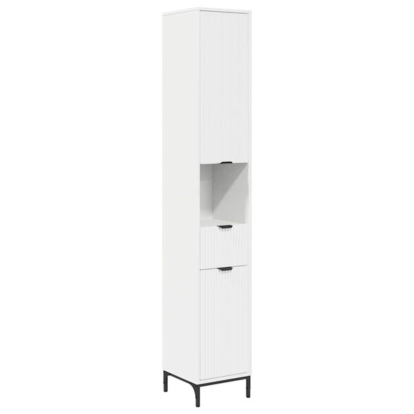 vidaXL Cabinet de salle de bain avec tiroir Blanc 31 5 x 33 x 190 cm