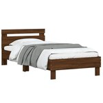 vidaXL Cadre de lit sans matelas avec tête de lit 100x200 cm