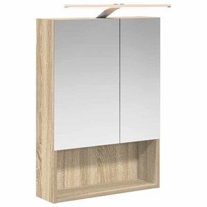 vidaXL Armoire Miroir de Salle de Bain Chêne Sonoma 50 x 14 5 x 70 cm
