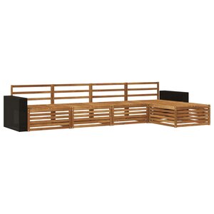 vidaXL Ensemble de canapés d'extérieur 5 pc Naturel