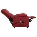 vidaXL Fauteuil de massage Rouge bordeaux Similicuir