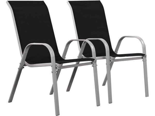Fauteuil jardin Textilène "Cordoba" - Phoenix - Noir - Lot de 2