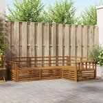 vidaXL Ensemble de canapés d'extérieur 4 pc Naturel