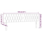 vidaXL Tête de lit à LED Taupe 160x7x78/88 cm Tissu
