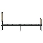 vidaXL Cadre de lit en métal sans matelas chêne sonoma 90x190 cm