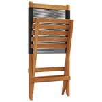 vidaXL Chaises de jardin lot de 2 noir bois d'acacia et polypropylène