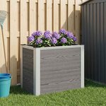 vidaXL Jardinière surélevée Gris 50 x 30 x 42 cm WPC et Aluminium