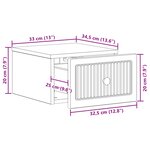 vidaXL Cabinet de chevet mural Chêne fumé 33 x 34 5 x 20 cm