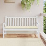 vidaXL Coussin de banc de jardin crème 150x50x3 cm tissu oxford