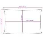 vidaXL Voile de parasol tissu oxford rectangulaire 2x5 m crème
