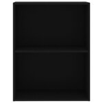 vidaXL Bibliothèque noir 60x30x76 5 cm bois d'ingénierie