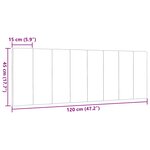 vidaXL Coussin de tête de lit noir 120 cm tissu