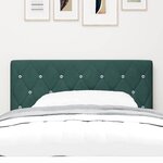 vidaXL Tête de Lit LED Argyle Manuel Vert foncé 100 cm Velours