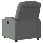 vidaXL Fauteuil inclinable électrique Gris foncé Tissu