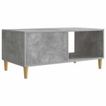 vidaXL Table basse Gris béton 90 x 50 x 40 cm Bois d'ingénierie