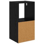 vidaXL Table de chevet Chêne noir 30 5 x 27 x 59 5 cm