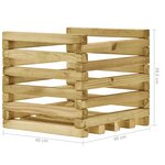 vidaXL Lit surélevé de jardin 40x40x38 5 cm Bois de pin imprégné