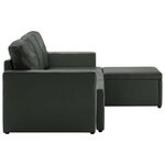 vidaXL Canapé-lit modulaire 3 places Gris Similicuir