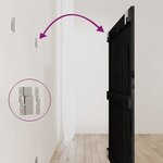 vidaXL Tête de lit murale Noir 95 5x3x90 cm Bois massif de pin