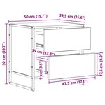 vidaXL Table de chevet Sonoma 50 x 39 5 x 50 cm Bois d'ingénierie