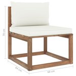 vidaXL Salon palette de jardin 7 Pièces et coussins Bois de pin imprégné