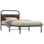vidaXL Cadre de lit sans matelas 90x200cm chêne fumé bois d'ingénierie