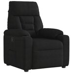 vidaXL Fauteuil inclinable noir tissu microfibre