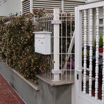 Boîte aux Lettres en Acier  Deco E5701  Fond Étroit  Anti-pluie  Blanc