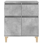 vidaXL Buffet Gris béton 60x35x70 cm Bois d'ingénierie