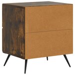 vidaXL Cabinet de chevet 2 Pièces Chêne fumé 43 x 34 5 x 47 5 cm