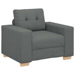vidaXL Fauteuil Gris foncé 60 cm Tissu