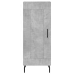 vidaXL Buffet haut Gris béton 34 5x34x180 cm Bois d'ingénierie