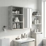vidaXL Armoire murale de salle de bain Gris Béton 40 x 16 x 62 5 cm