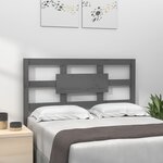 vidaXL Tête de lit Gris 95 5x4x100 cm Bois massif de pin