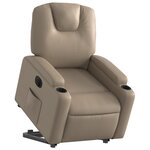 vidaXL Fauteuil inclinable électrique cappuccino similicuir