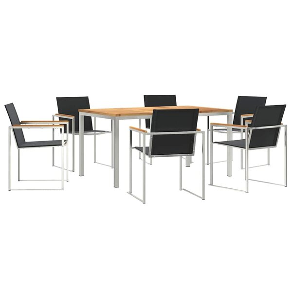 vidaXL Ensemble de salle à manger pour jardin 7 Pièces