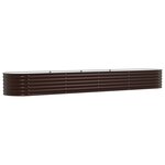 vidaXL Jardinière surélevée Marron 400 x 80 x 44 cm Acier