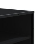 vidaXL Meuble à chaussures noir 75x38x97 5 cm bois d'ingénierie métal