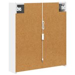 vidaXL Armoire Miroir de Salle de Bain Blanc 63 5 x 15 5 x 70 cm