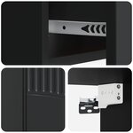 vidaXL Cabinet de chevet mural avec tiroir Noir 49 x 34 5 x 20 cm