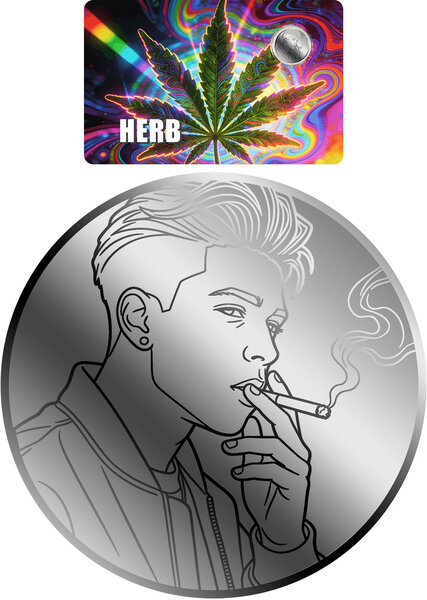Monnaie HERB 1/500 Oz Platine 25$ Liberia 2026