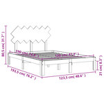 vidaXL Cadre de lit sans matelas blanc bois de pin massif