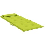 vidaXL Coussins de chaise à dossier haut lot de 4 vert vif