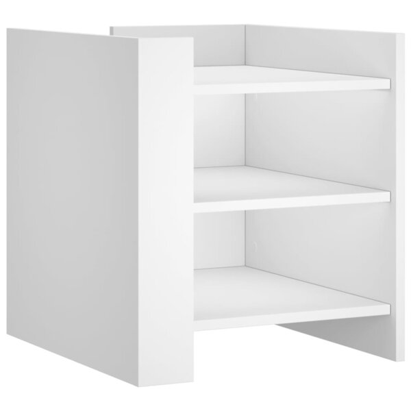vidaXL Table de chevet blanc 45x50x50 cm bois d’ingénierie