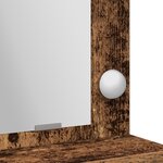 Table de maquillage vidaXL avec des lumières LED  style bois ancien  dimensions 79x41x135 cm