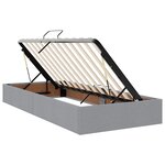 vidaXL Lit de rangement LED avec matelas Gris clair 90 x 200 cm Tissu