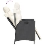 vidaXL Ensemble à manger de jardin coussins 5Pièces Noir Résine tressée