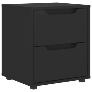 vidaXL Table de chevet VISNES noir 45x40x50 cm bois d'ingénierie