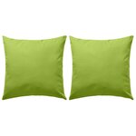 vidaXL Coussin de jardin lot de 2 60 x 60 cm Vert pomme