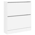 vidaXL Armoire à chaussures blanc 80x21x87 5 cm bois d'ingénierie